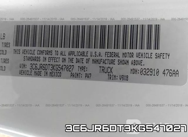 3C6JR6DT3KG547027 фото 10