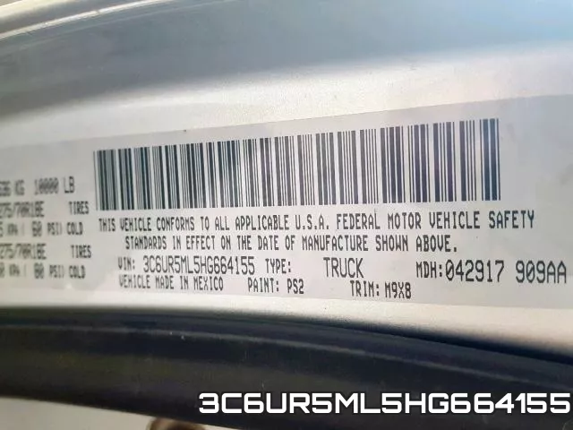 3C6UR5ML5HG664155 фото 2