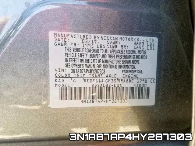 3N1AB7AP4HY287303 фото 2