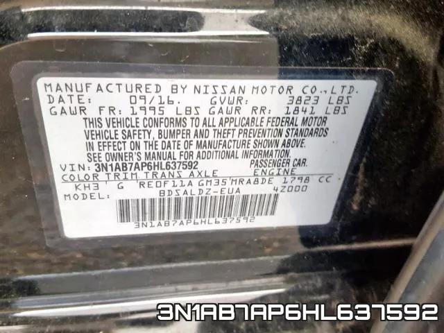 3N1AB7AP6HL637592 фото 2