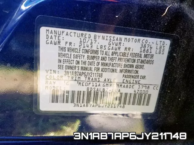 3N1AB7AP6JY211748 фото 2
