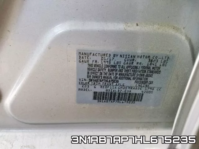 3N1AB7AP7HL675235 фото 2