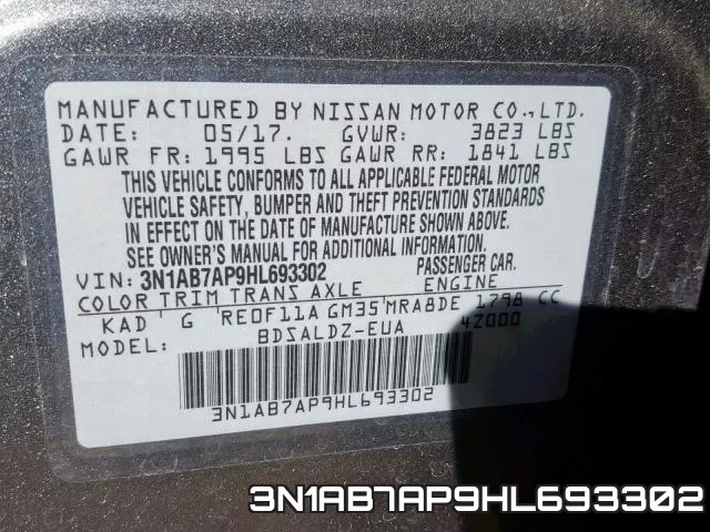3N1AB7AP9HL693302 фото 2