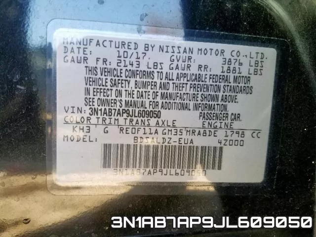 3N1AB7AP9JL609050 фото 2