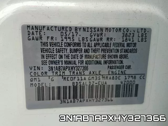 3N1AB7APXHY327366 фото 2