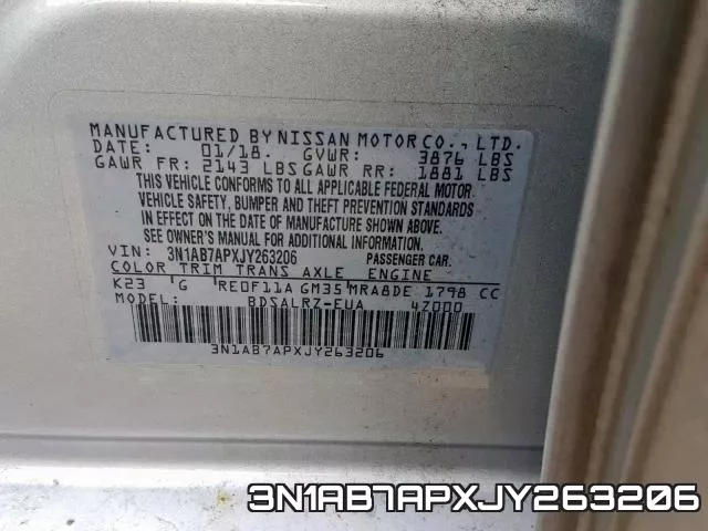 3N1AB7APXJY263206 фото 2