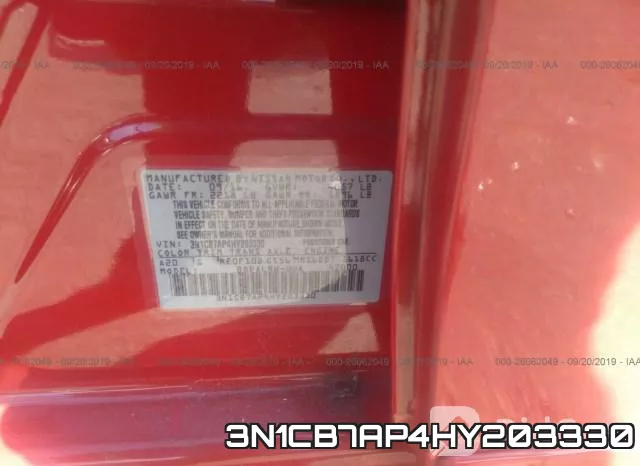 3N1CB7AP4HY203330 фото 10