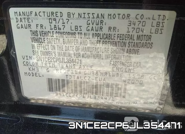 3N1CE2CP6JL354471 фото 10