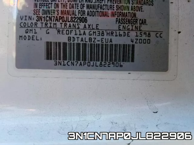 3N1CN7AP0JL822906 фото 2