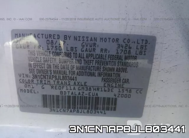 3N1CN7AP8JL803441 фото 10