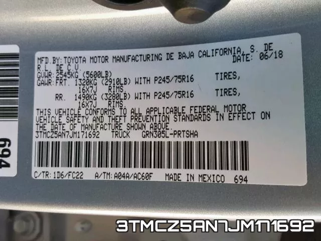 3TMCZ5AN7JM171692 фото 2