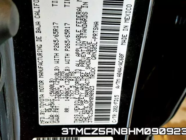 3TMCZ5AN8HM090923 фото 2