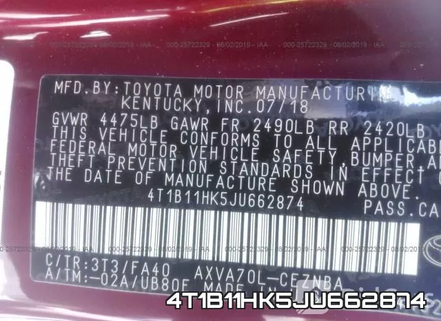 4T1B11HK5JU662874 фото 10