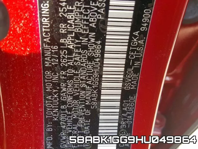 58ABK1GG9HU049864 фото 2