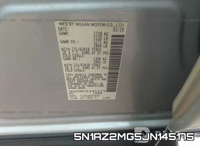 5N1AZ2MG5JN145175 фото 10