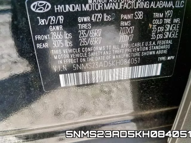 5NMS23AD5KH084051 фото 2