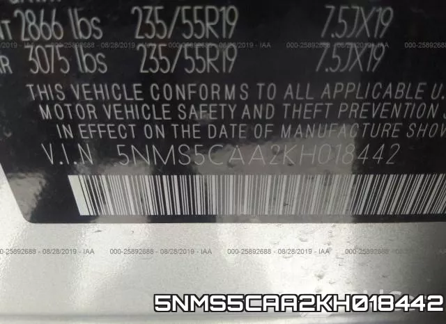 5NMS5CAA2KH018442 фото 10