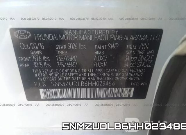 5NMZUDLB6HH023486 фото 10