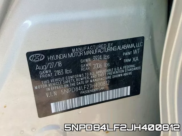 5NPD84LF2JH400812 фото 2
