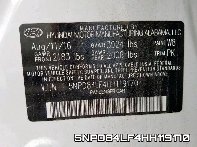 5NPD84LF4HH119170 фото 2
