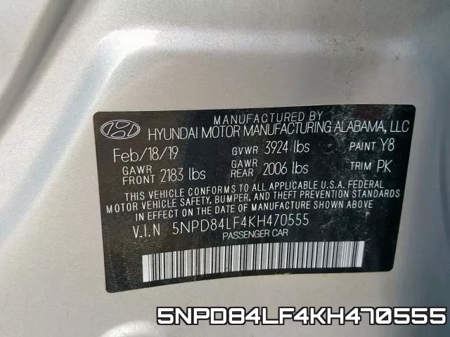 5NPD84LF4KH470555 фото 2