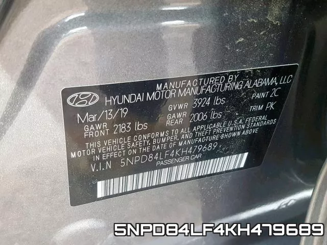 5NPD84LF4KH479689 фото 2