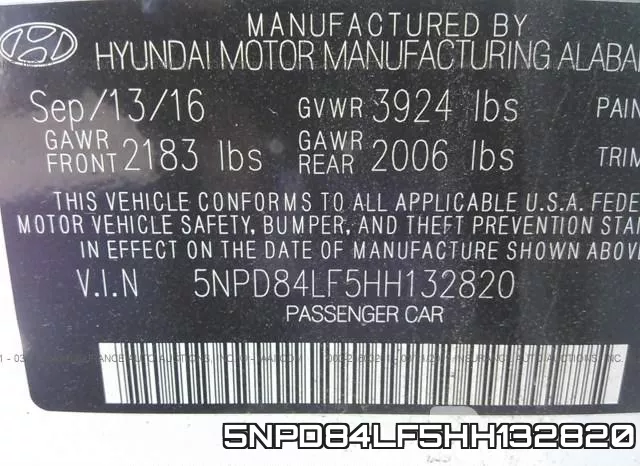 5NPD84LF5HH132820 фото 10