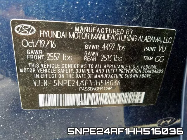 5NPE24AF1HH516036 фото 2