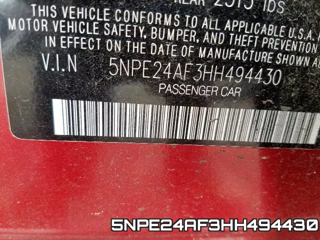 5NPE24AF3HH494430 фото 2
