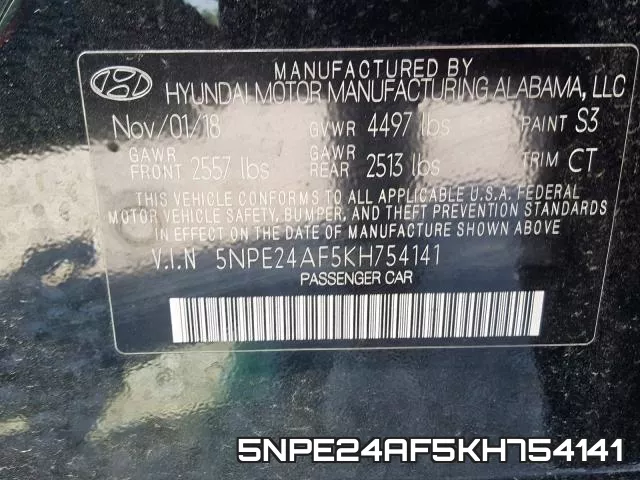 5NPE24AF5KH754141 фото 2