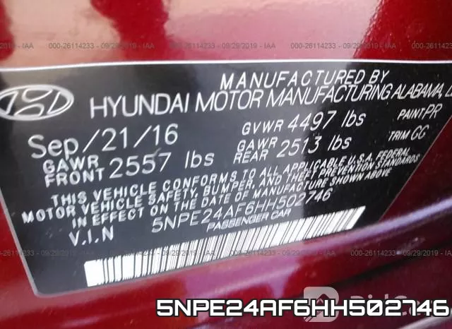 5NPE24AF6HH502746 фото 10