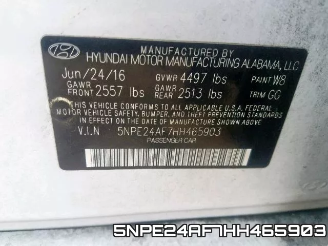 5NPE24AF7HH465903 фото 2