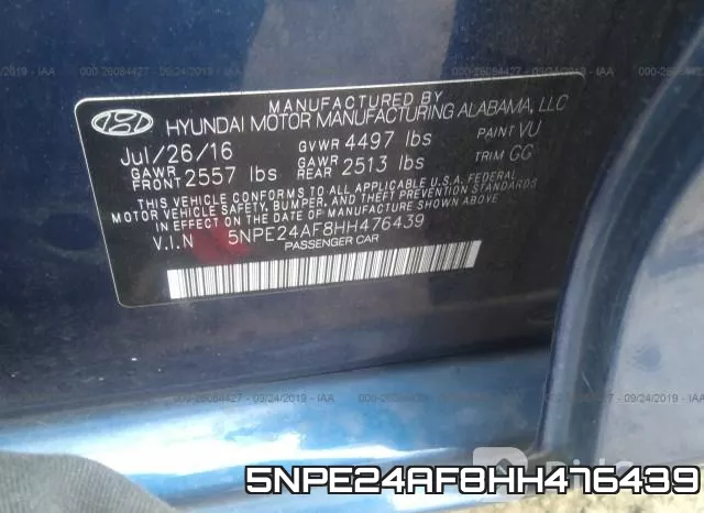5NPE24AF8HH476439 фото 10