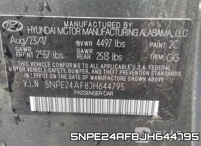 5NPE24AF8JH644795 фото 9