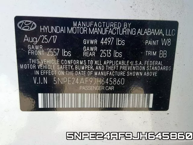 5NPE24AF9JH645860 фото 2