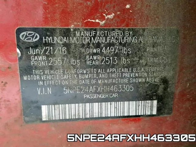 5NPE24AFXHH463305 фото 2