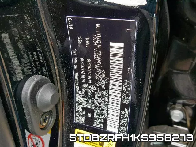 5TDBZRFH1KS958273 фото 2