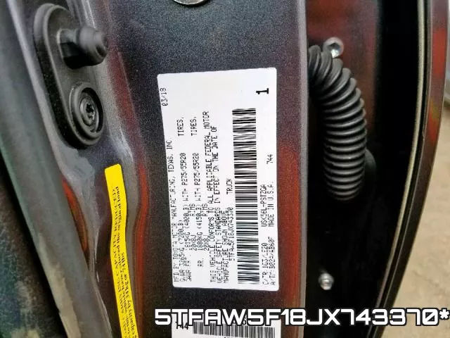 5TFAW5F18JX743370* фото 2