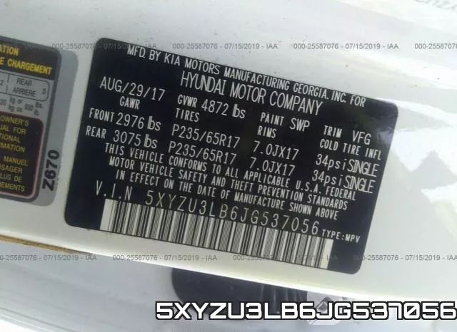 5XYZU3LB6JG537056 фото 10