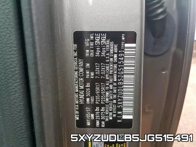 5XYZUDLB5JG515491 фото 2