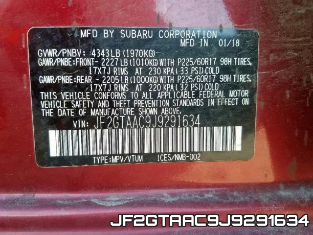 JF2GTAAC9J9291634 фото 2