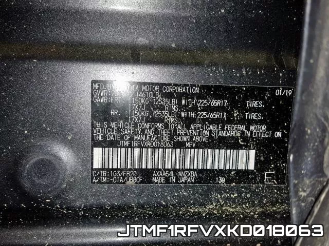 JTMF1RFVXKD018063 фото 2