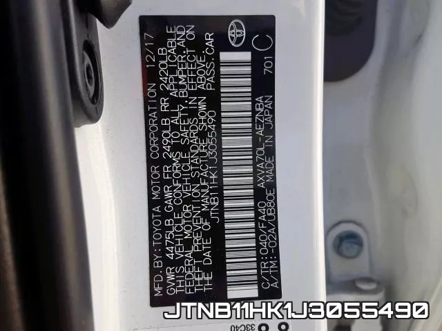 JTNB11HK1J3055490 фото 2