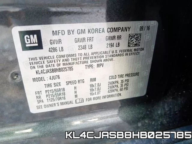 KL4CJASB8HB025785 фото 2