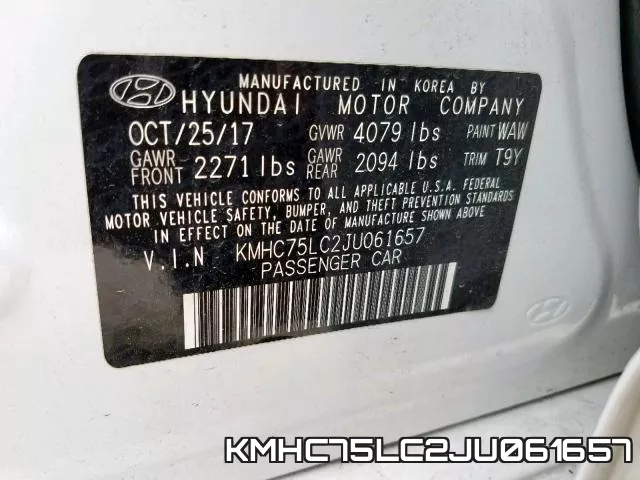 KMHC75LC2JU061657 фото 2