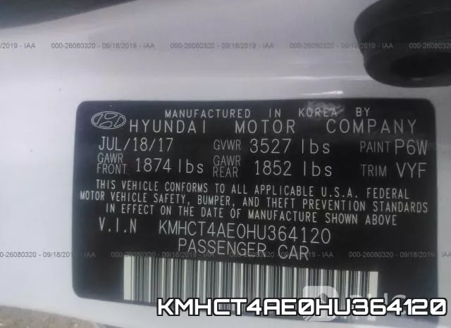 KMHCT4AE0HU364120 фото 9