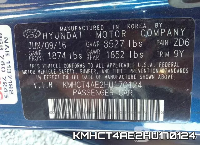 KMHCT4AE2HU170124 фото 9