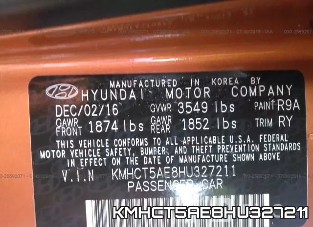 KMHCT5AE8HU327211 фото 10