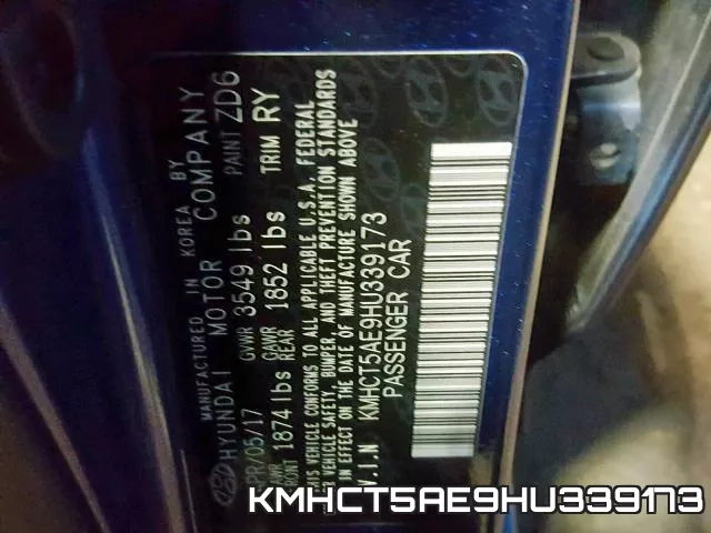 KMHCT5AE9HU339173 фото 2