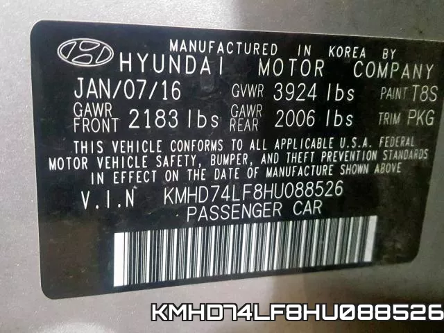 KMHD74LF8HU088526 фото 2